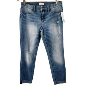 Lila Ryan Stitch Fix Cropped Skinny Jeans Fray Cuff Womens Size 31 New NWT